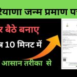 Haryana Birth Certificate Online 2024